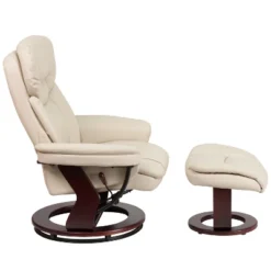 Emma And Oliver Multi-Position Recliner & Curved Ottoman With Swivel Wood Base -Home office GUEST 01326825 ab0b 4f1e b2ad 2760182ce121