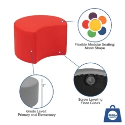 Emma And Oliver Soft Seating Flexible Moon For Classrooms - 12" Seat Height 18 Emma And Oliver Soft Seating Flexible Moon For Classrooms - 12" Seat Height -Home office GUEST 0180be02 2610 4fee bec6 b1f1d65d95ac