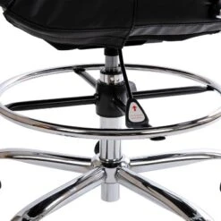 Emma And Oliver Mid-Back LeatherSoft Drafting Chair With Adjustable Foot Ring And Chrome Base -Home office GUEST 020fe9da 133c 43b9 b715 bc11ab39adde