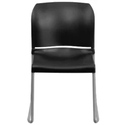 Emma And Oliver Home And Office Guest Chair Black Full Back Contoured Sled Base Stack Chair -Home office GUEST 0345dea5 6013 4455 b895 37662a5e6ddc