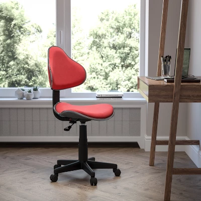 Emma And Oliver Red Fabric Swivel Ergonomic Task Office Chair 1 Emma And Oliver Red Fabric Swivel Ergonomic Task Office Chair