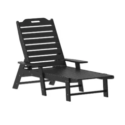 Emma And Oliver Poly Resin Adjustable Adirondack Lounger With Swivel Cup Holder For Indoor/Outdoor Use -Home office GUEST 040a4c63 2773 49aa 8015 47313c2b55a4