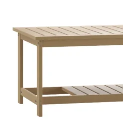 Emma And Oliver All-Weather Polyresin Two Tiered Adirondack Style Coffee Table With Slatted Top -Home office GUEST 047323e9 e95f 43be adc0 0a5c9f3049c9