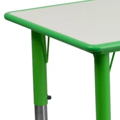 Emma And Oliver 23.625"W X 47.25"L Rectangular Plastic Height Adjustable Activity Table -Home office GUEST 0672bb01 5201 400b bd1a 7ebe025b1a5d