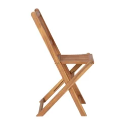 Emma And Oliver All-Weather Three Piece Solid Acacia Wood Patio Bistro Set With Two Folding Chairs And Table -Home office GUEST 0766436e 012b 49fa 9853 f8660822893a