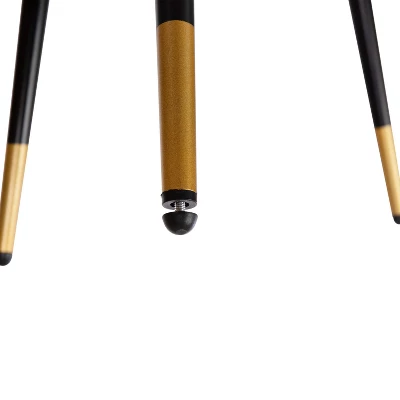 Emma And Oliver Set Of 2 Commercial Grade LeatherSoft Barstools With Gold Tipped Iron Legs 7 Emma And Oliver Set Of 2 Commercial Grade LeatherSoft Barstools With Gold Tipped Iron Legs - Image 7