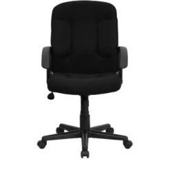 Emma And Oliver Mid-Back Fabric Executive Swivel Office Chair With Nylon Arms -Home office GUEST 098c6127 1b66 4cbc b6a5 b9bb2e02ac49