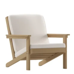 Emma And Oliver All-Weather Polyresin Adirondack Club Chair With Deep Seat And Comfortable Back & Seat Cushions -Home office GUEST 0990d730 5cc3 4825 bcb2 a282d2b6f1d5