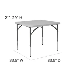 Emma And Oliver 2.79-Foot Square Height Adjustable Granite White Plastic Folding Table 10 Emma And Oliver 2.79-Foot Square Height Adjustable Granite White Plastic Folding Table -Home office GUEST 0bc93384 3e32 41cc b9c1 97c6f2c7baf9