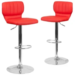 Emma And Oliver 2 Pack Contemporary Vinyl Adjustable Height Barstool With Vertical Stitch Back And Chrome Base 31 Emma And Oliver 2 Pack Contemporary Vinyl Adjustable Height Barstool With Vertical Stitch Back And Chrome Base -Home office GUEST 10bbe28e 318a 4cf4 a391 cd0728fb680b