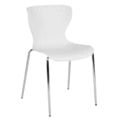 Emma And Oliver Contemporary Design Accent Dining Plastic Stack Chair -Home office GUEST 1114336e d91a 47bb b651 1a310660804c