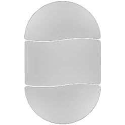 Emma And Oliver 3 Piece 76" Oval Wave Collaborative Grey Adjustable Activity Table Set -Home office GUEST 114f58f7 e57f 4107 b1ed 49e8498d6930