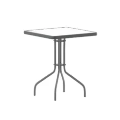 Emma And Oliver 23.5'' Square Glass Top Metal Table With 2 Aluminum Slat Stack Chairs 15 Emma And Oliver 23.5'' Square Glass Top Metal Table With 2 Aluminum Slat Stack Chairs -Home office GUEST 1166de7c c4de 43d9 ba11 2e72b1c82ef3 1