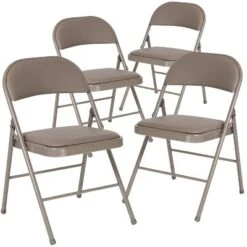 Emma And Oliver 4 Pack Vinyl Padded Metal Frame Event/Home Office Folding Chair -Home office GUEST 11cd14e8 498b 434b 934b 715508a022af