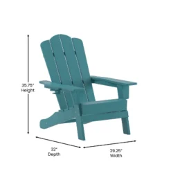 Emma And Oliver Adirondack Chair With Cup Holder, Weather Resistant HDPE Adirondack Chair -Home office GUEST 11de2e50 c207 4730 9d02 31c256df651b
