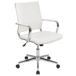 Emma And Oliver Mid-Back LeatherSoft Ribbed Executive Swivel Office Chair - Desk Chair 27 Emma And Oliver Mid-Back LeatherSoft Ribbed Executive Swivel Office Chair - Desk Chair -Home office GUEST 143a87ee fd40 41a9 b0c2 3f16862918fb