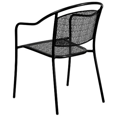 Emma And Oliver Commercial Grade 5 Pack Indoor-Outdoor Steel Patio Arm Chair With Round Back 7 Emma And Oliver Commercial Grade 5 Pack Indoor-Outdoor Steel Patio Arm Chair With Round Back - Image 7
