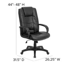 Emma And Oliver High Back Multi-Line Stitch Executive Swivel Office Chair With Arms -Home office GUEST 18a54b17 599f 487c 82cb 55c33b7ff1ee