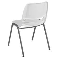 Emma And Oliver White Ergonomic Shell Student Stack Chair - Classroom Chair / Office Guest Chair 20 Emma And Oliver White Ergonomic Shell Student Stack Chair - Classroom Chair / Office Guest Chair -Home office GUEST 19dc374f f025 45ef aaf5 162f882fad7b