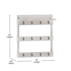 Emma And Oliver Wall Mounted Mug Rack With 12 Coffee Cup Hangers And Built-In Shelf For Coffee, Sugar & More 17 Emma And Oliver Wall Mounted Mug Rack With 12 Coffee Cup Hangers And Built-In Shelf For Coffee, Sugar & More -Home office GUEST 19dcae87 bac1 425b ba64 312bef461ac9