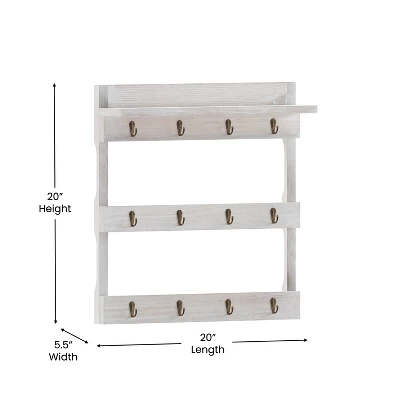 Emma And Oliver Wall Mounted Mug Rack With 12 Coffee Cup Hangers And Built-In Shelf For Coffee, Sugar & More 6 Emma And Oliver Wall Mounted Mug Rack With 12 Coffee Cup Hangers And Built-In Shelf For Coffee, Sugar & More - Image 6