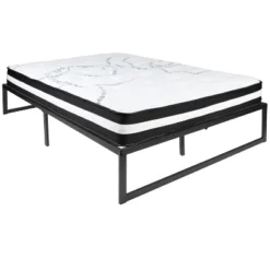 Emma And Oliver 14" Platform Bed Frame & 10" Mattress In A Box - No Box Spring Required -Home office GUEST 1a07f24e ff32 43f9 9434 6178f1f1ce43