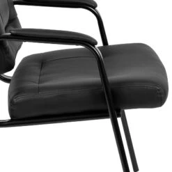 Emma And Oliver Black LeatherSoft Executive Reception Chair - Guest Chair -Home office GUEST 1a47ef1f 2325 4a1d 8492 23cca47979a7