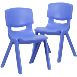 Emma And Oliver 2 Pack Plastic Stackable School Chair With 15.5"H Seat -Home office GUEST 1ab84894 7e5c 447a a8a6 db0127cc09d1