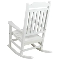 Emma And Oliver All-Weather Rocking Chair In Faux Wood - Patio And Backyard Furniture -Home office GUEST 1abc1f7c 7398 4752 91b7 064cb7c57b05