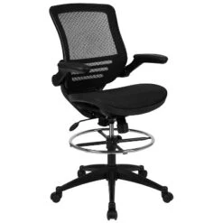 Emma And Oliver Mid-Back Transparent Mesh Drafting Chair With Flip-Up Arms 25 Emma And Oliver Mid-Back Transparent Mesh Drafting Chair With Flip-Up Arms -Home office GUEST 1b196660 9eca 4841 9efb 35cc7f2b90a7