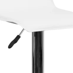 Emma And Oliver 2 Pack Contemporary Vinyl Adjustable Height Barstool With Solid Wave Seat And Chrome Base -Home office GUEST 1bbf3249 53e4 4d12 84f7 b7096e3c95ac