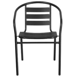 Emma And Oliver Metal Restaurant Dining Stack Chair With Aluminum Slats -Home office GUEST 1cd5f45c 8aac 492d ac3d 2ed2f49ad168