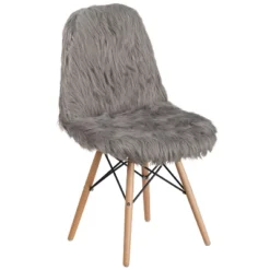 Emma And Oliver Shaggy Dog Fur Accent Chair -Home office GUEST 1e7e6061 46bc 4faf 8455 9da166c372f5