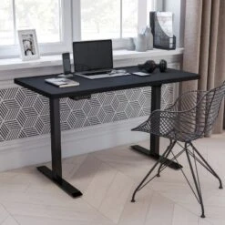 Emma And Oliver Electric Height Adjustable Standing Desk - 48" Wide X 24" Deep