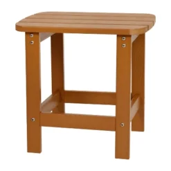 Emma And Oliver Indoor/Outdoor Polyresin Adirondack Side Table For Porch, Patio, Or Sunroom -Home office GUEST 2211e486 741a 4f73 8575 2fc86eb7d1ea