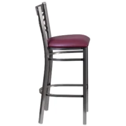 Emma And Oliver 2 Pack Clear Coated "X" Back Metal Restaurant Barstool -Home office GUEST 2248ce17 4eac 4897 8b39 132821cf5b65
