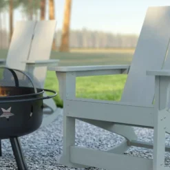 Emma And Oliver Set Of 2 Modern All-Weather Poly Resin Adirondack Rocking Chairs For Indoor/Outdoor Use -Home office GUEST 244c0983 4f9f 4942 aafd 4e9f884df8bc