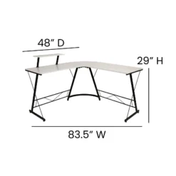 Emma And Oliver L-Shaped Computer Desk, Gaming Desk, Home Office Desk, Frame -Home office GUEST 24b26d26 d7e1 4328 918d 05b7e26905d8