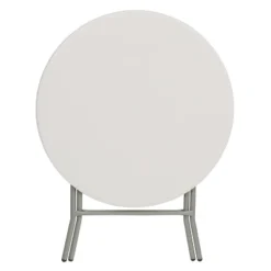 Emma And Oliver 2.63-Foot Round White Plastic Folding Banquet And Event Table -Home office GUEST 259e0aad 7850 4198 af42 245d2a7cecfb