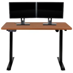Emma And Oliver Electric Height Adjustable Standing Desk - 48" Wide X 24" Deep -Home office GUEST 2738194b 368a 40ec 8165 862a1086129d