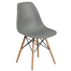 Emma And Oliver Plastic Accent Dining Chair With Wooden Legs -Home office GUEST 28b3dea6 acab 447d 8cf5 a4fcaf1ac0bf