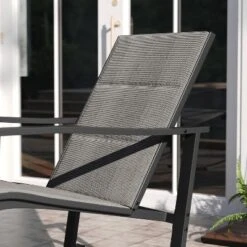 Emma And Oliver Set Of 2 Outdoor Rocking Chairs With Flex Comfort Material And Metal Frame -Home office GUEST 29cfd2ea 457d 4e76 8a72 416ecc2bfc69