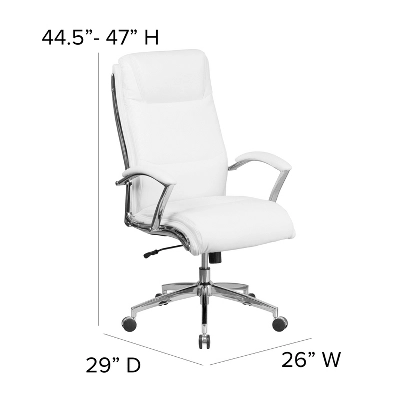 Emma And Oliver High Back Designer Smooth Executive Swivel Office Chair With Arms 6 Emma And Oliver High Back Designer Smooth Executive Swivel Office Chair With Arms - Image 6