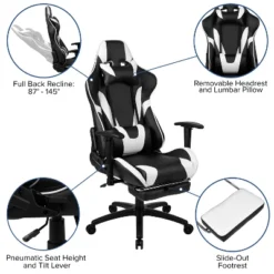 Emma And Oliver Racing Gaming Ergonomic Chair With Reclining Back, Footrest In Red LeatherSoft 18 Emma And Oliver Racing Gaming Ergonomic Chair With Reclining Back, Footrest In Red LeatherSoft -Home office GUEST 2c20474d f076 4016 b532 e80e3e3fce3b