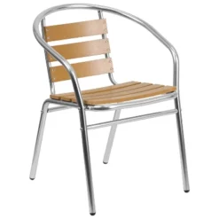 Emma And Oliver Aluminum Indoor-Outdoor Stack Chair W/ Triple Slat Faux Teak Back 19 Emma And Oliver Aluminum Indoor-Outdoor Stack Chair W/ Triple Slat Faux Teak Back -Home office GUEST 2c4e82ce d209 4389 8faf c72b15e69db2