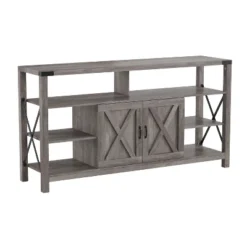 Emma And Oliver Modern Rustic Farmhouse Media Console Cabinet With Spacious Open And Closed Storage -Home office GUEST 2e0287ac 7cfc 4cc1 baeb c617ef2f136f