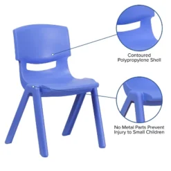 Emma And Oliver 5 Pack Plastic Stackable School Chair With 13.25" Seat Height -Home office GUEST 2ebf3252 a2a9 45d7 9bce eede4cf83a92