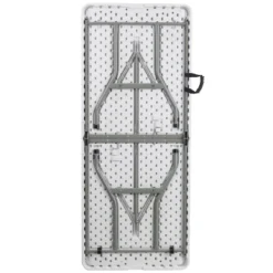 Emma And Oliver 6-Foot Bi-Fold Granite White Plastic Folding Table With Carrying Handle -Home office GUEST 2efe0082 aafa 435e a67a d32c12d22df0