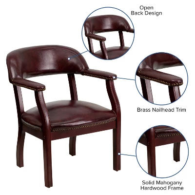 Emma And Oliver Conference Chair With Accent Nail Trim 2 Emma And Oliver Conference Chair With Accent Nail Trim - Image 2