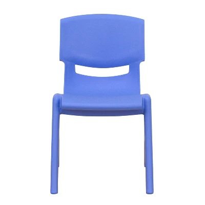 Emma And Oliver 4 Pack Plastic Stack School Chair With 12" Seat Height - Kids Chair 8 Emma And Oliver 4 Pack Plastic Stack School Chair With 12" Seat Height - Kids Chair - Image 8